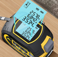 Pengukur jarak Laser Digital 3 In 1, pita pengukur Laser dengan pita pengukur 5m