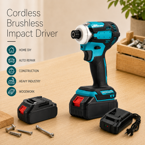 Kit de <span class=keywords><strong>Atornillador</strong></span> de Impacto con Motor sin Escobillas, 20V, Iones de Litio, Inalámbrico, 250N.m de Torque, Batería de 4.0Ah, Cargador Rápido, Profesional - Product Image 2