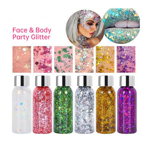 FENGFLY Chunky <b>Glitter</b> Liquid Makeup <b>for</b> <b>Face</b> Body Hair-8 Colors 50ML Long Lasting Non-Toxic Christmas Festival - Product Image 2