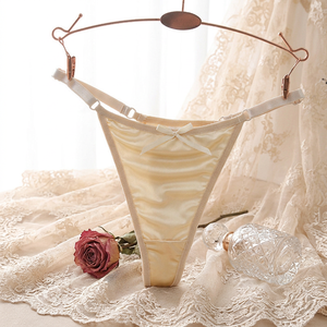 Lencería Elegante de Satén para Mujer, Tirantes Ajustables, Tanga de Cintura Baja, Transpirable, de Seda de Hielo, Ropa Interior Femenina - Product Image 4