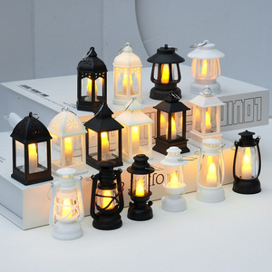 Lámpara de Aceite Colgante Retro, Decoración Iluminada para el Hogar, Linterna de Viento, Velas <span class=keywords><strong>LED</strong></span> Electrónicas sin Humo para Fiestas - Product Image 1