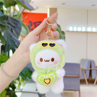 Joli ours en peluche doux, porte-clés lumineux, accessoire de sac, poupée de mariage pour filles