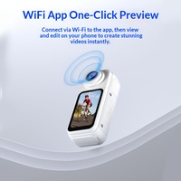 Caméra sportive magnétique à très longue durée de vie de la batterie, écran de 1,47 pouce, caméra portable de plein air, caméscope de cyclisme, enregistreur WIFI sans fil