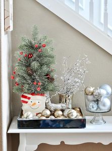 Décorations de table de Noël rouge, blanc et or, décorations de Noël pour table de buffet, décoration de Noël pour table à manger, décoration de Noël pour table basse - Product Image 2
