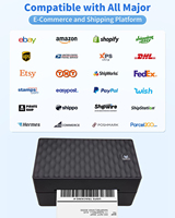 Impresora de Etiquetas Térmicas de 4x6 Pulgadas, Impresora de Etiquetas de Envío, 40-100 mm, USB, Bluetooth, iOS, Windows, Teléfono, Impresora Logística