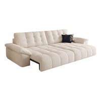 Canapé-lit en tissu motif patte de chat, design minimaliste moderne, conception sans mur, taille universelle, inclinable électriquement, réglable, avec structure en bois massif