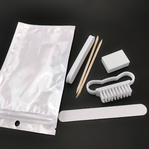 Kit de pédicure personnalisable avec mini-lime à ongles jetable rose et bleue, lime et polissoir en plastique avec logo personnalisé - Product Image 4