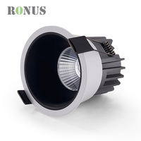 Plafonnier LED fixe 12W à intensité variable, éclairage de plafond de cuisine, Anti-éblouissement, technologie COB, Spot encastré