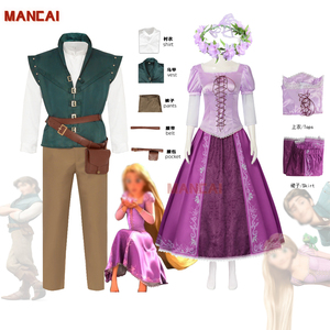 New TV Movie Costume Mens Flynn Rider Costume Cosplay <strong>Dress</strong> up Purple Color <strong>Rapunzel</strong> Princess <strong>Dress</strong> for <strong>Women</strong> Adult - Product Image 1