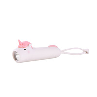 LED Tahan Air untuk Berkemah Membaca Mainan Unicorn Lucu Grosir untuk Luar Ruangan Hadiah Bayi Mini Hewan Anak-anak USB Silikon