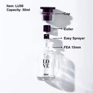 Aanpassen 30Ml 50Ml 100Ml Heldere Glazen Parfumfles Met Zwarte Dop - Product Image 4