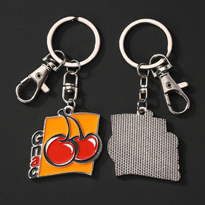 Llavero personalizado <span class=keywords><strong>de</strong></span> fábrica, llavero bonito <span class=keywords><strong>de</strong></span> dibujos animados, llavero 2d 3D dorado, plateado, flor, seta, cereza, llaveros con logotipo - Product Image 3