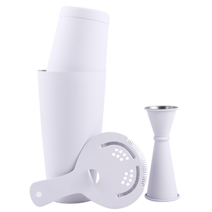 Ensemble de shakers <span class=keywords><strong>Boston</strong></span> en acier inoxydable personnalisés Shakers à cocktail lestés blancs personnalisables Promotion de la marque avec options de couleur - Product Image 2