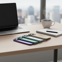 Casing TPU+PC Berlapis Elektro Metalik Anti Benturan dengan Warna Polos untuk 12 Pro