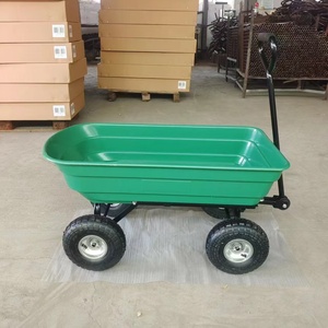 Carrello Portautensili in Metallo a Quattro Ruote Reversibile, Contenitore con Vassoio in Plastica da Giardino, Capacità 75L, Carico Massimo 200kg - Product Image 5