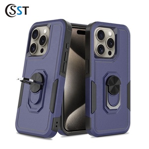 Fundas protectoras de lujo para teléfono móvil, nueva funda de anillo de <span class=keywords><strong>Amor</strong></span> de tendencia para iPhone 17 Pro Max 16 15 14 13 17 Air 8 hecha de PC + TPU - Product Image 2