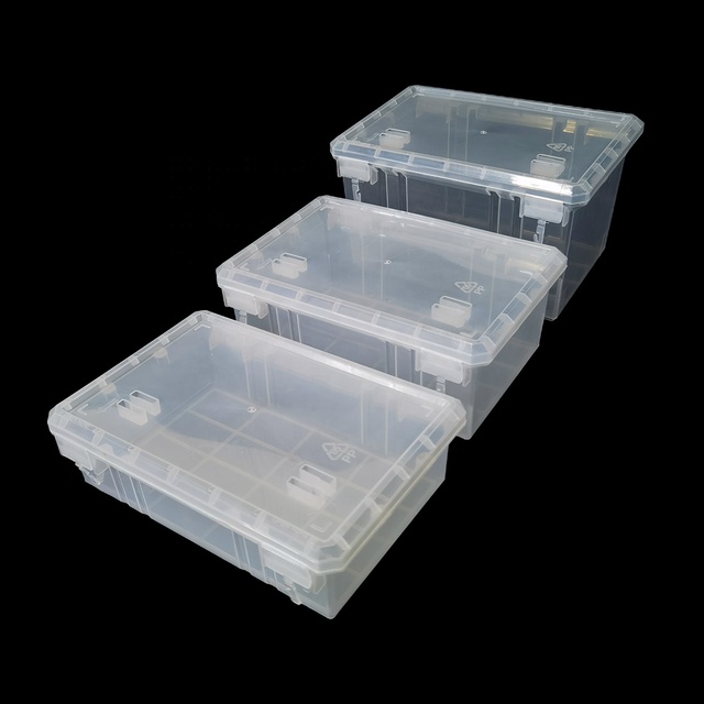 Customized Clear Premium Storage Boxes Hard Plastic PP Clear Bin Packaging