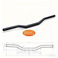 Guidon de vélo personnalisé à bas prix en alliage d'aluminium guidon coloré de vélo de montagne avec logo personnalisé