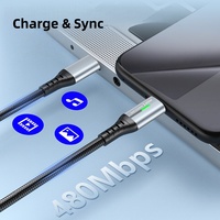 Câble de charge rapide USB-C 240W 5A tressé plat écologique Type-C vers Type-C avec lumières pour iPhone 17 16 15 OnePlus Xiaomi