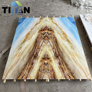 Panneau mural en marbre blanc de couleur claire 3mm en plastique SPC Uv Pvc Marble Sheet Board - Product Image 3