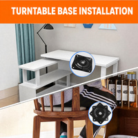 Plateau tournant carré de 6 pouces en acier laminé à froid, charge maximale 100 kg, pour usage domestique, fourni directement par l'usine