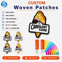 Patch brodé personnalisé en forme de cornet de crème glacée avec slogan sarcaste, thermocollant ou à coudre, pour veste, jean, sac, vente en gros, faible MOQ