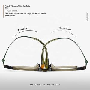 <span class=keywords><strong>Lunettes</strong></span> de vue vintage rétro à monture large carrée <span class=keywords><strong>pour</strong></span> hommes, style cool de designer, monture optique <span class=keywords><strong>pour</strong></span> myopie - Product Image 4