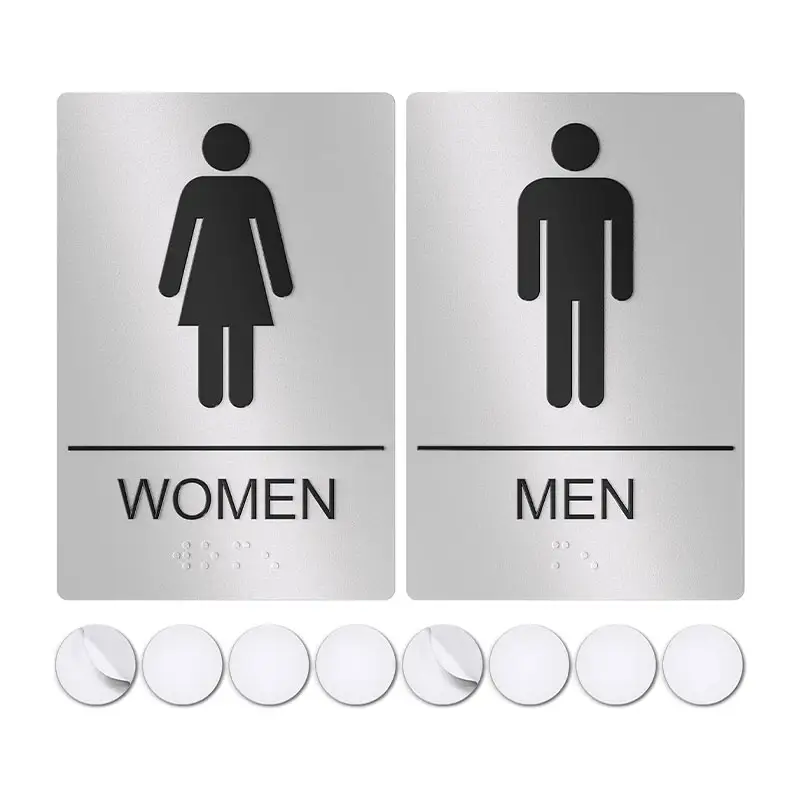 トイレの看板商業用バスルームサインADA準拠の点字