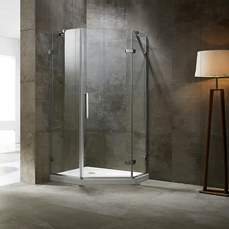 Seawin bathroom shower glass frameless shower door 10mm Tempered Glass diamond shaped shower cubicle