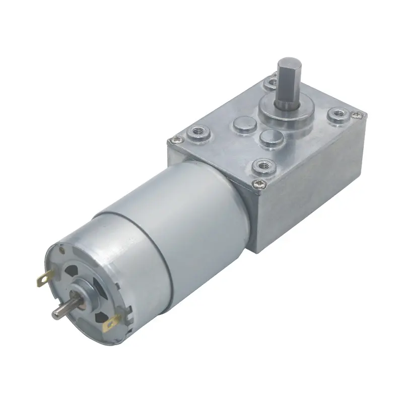 Motor reductor de engranajes helicoidales, potente motor eléctrico impermeable de reducción de engranajes helicoidales de tornillo sin fin de turbina de CC de 12v y 24v, 5840-555