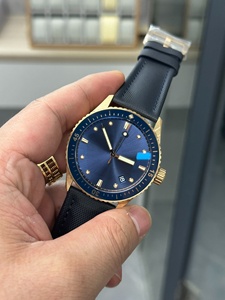 Reloj Automático Clásico con Caja Dorada y Esfera Azul para Hombre, Luminoso, Resistente al Agua, Correa de Nailon Negra, Reloj de Pulsera Casual para Negocios - Product Image 3