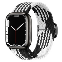 Correa de Reloj Elástica de 41 mm y 45 mm, Correa Deportiva Ajustable de Nailon Trenzado para Apple Watch 9 8 7 Ultra 49 mm