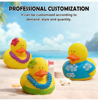 Mini canard en caoutchouc personnalisé avec logo et forme, vente en gros, jouet flottant pour le bain des enfants, canard sonore, cadeau promotionnel avec fleur