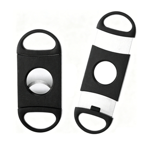 Accessoires pour cigares parfaits, coupe-cigares portable à double lame en acier inoxydable, noir, pour hommes - Product Image 2