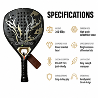 Raket Padel Ringan, Serat Karbon 3K Bentuk Berlian Paletas De Padel, Inti Lunak EVA Raquette De Padel, Peralatan Lapangan Padel