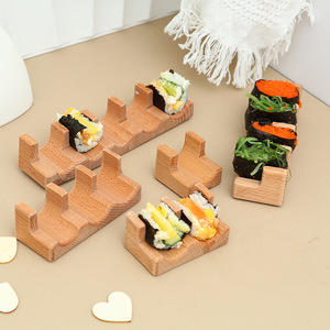 Bandeja Profesional de Madera de Haya para <span class=keywords><strong>Sushi</strong></span> y Tacos, Soporte de Presentación de Alimentos de Grado Restaurante para Rollos Hechos a Mano y Tacos, Ecológico - Product Image 1