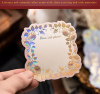 Pack Trio Île Rose – Papier à Notes Vintage Gaufré 3D avec Feuille d'Or pour Journal et Scrapbook