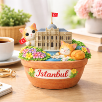 Panier pour chat en résine, décoration de la Mosquée Bleue d'Istanbul, Souvenir artisanal de la Mosquée Sultan Ahmed, Statue Hagia Sophia Aya Sofya