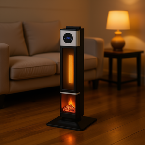 Chimenea Eléctrica con Calefactor de 1500 W, Pantalla LED con Efecto de Llama, Calefacción Independiente para el Hogar - Product Image 2
