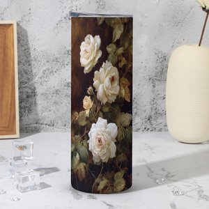 Stainless Steel Tumbler 20oz Vacuum Insulated Travel Mug With Floral Design For <b>Coffee</b> Tea Use - Product Image 4