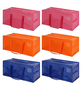 Tùy Chỉnh Kích Thước Thêm Lớn Dây Kéo Lưu Trữ <span class=keywords><strong>Tote</strong></span> Túi Nhiệm Vụ Nặng Nề PP Dệt Vải Thân Thiện Với Môi Đi Du Lịch Tổ Chức Cho Du Lịch - Product Image 2