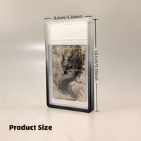 Étui de protection pour cartes Junmei 35PT TPU+PC avec dos transparent et design à paillettes dégradées pour cartes sportives