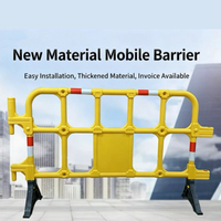 Barrière de sécurité mobile en plastique HDPE, réfléchissante, prismatique haute intensité, protection IP65, portable, pour événements