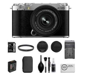 Fujifilm X-M5 Mirrorless <b>Camera</b> with XC 15-45mm F/3.5-5.6 Lens (Silver) - Product Image 2