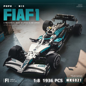 Set di Blocchi da Costruzione per Auto da Corsa F1, Mattoncini ABS in Miniatura, Giocattolo Educativo Scala 1:8, Facile da Assemblare, Apprendimento STEM Creativo - Product Image 1