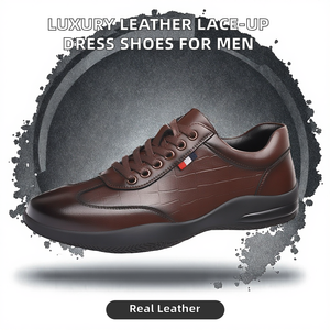 Nuevos Zapatos Elegantes de Alta Calidad para Hombre, Estilo Aristocracia Británica, de Cuero Genuino, con Cordones, Diseño de Lujo, Punta en Pico, para Primavera - Product Image 2