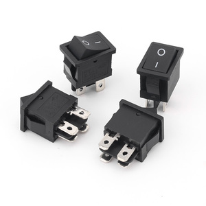 KCD1-104 4 vị trí 2 Pin on off 125VAC 250VAC Đen Rocker Thiết bị chuyển mạch bảng điều khiển thuyền chuyển đổi - Product Image 4