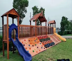Children's Playground Outdoor Wholesale Outdoor Playground Play Set Children Wooden Outdoor Playground For Kids