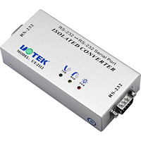 Convertisseur isolé à signal complet UOTEK RS-232 9 bits de qualité industrielle, connecteur DB9, protection ESD 15KV, 300-115200 bauds, DC9-48V
