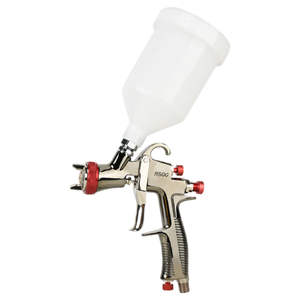 Pistola de pulverización de pintura para automóviles HVLP Gravity R500 de alta calidad, boquilla multicalibre de 1,3mm 1,7mm 2,0mm, vaso de plástico de 600ml - Product Image 1